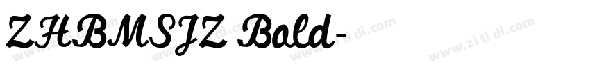 ZHBMSJZ Bold字体转换